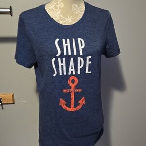US Navy Blue Graphic Tee - Short Sleeve